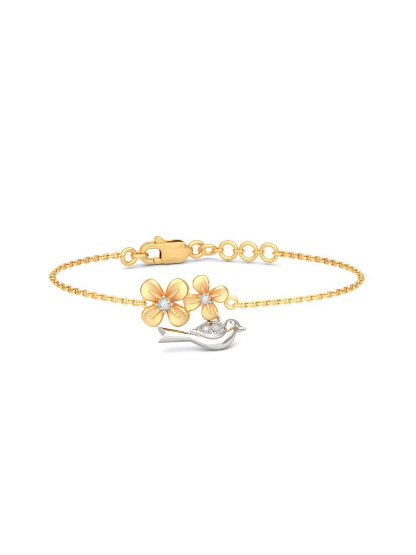 Buy BlueStone 2.202 g 14 Karat Gold Kirstine Bracelet with Diamonds Bracelet Diamond for Women 1600941 Myntra