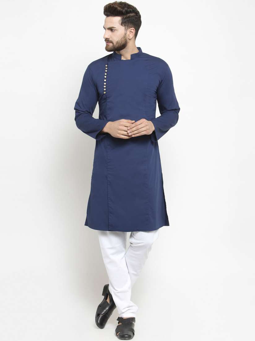 Myntra navy blue kurta online