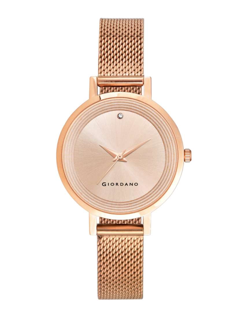 Buy GIORDANO Women Rose Gold Toned Brass Embellished Dial Bracelet Straps Analogue Watch GD4067 33 Watches for Women 16011196 Myntra