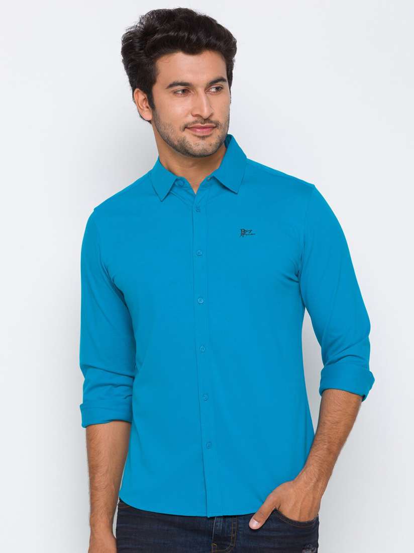 Buy Being Human Men Blue Slim Fit Opaque Casual Shirt Shirts for Men 16013828 Myntra