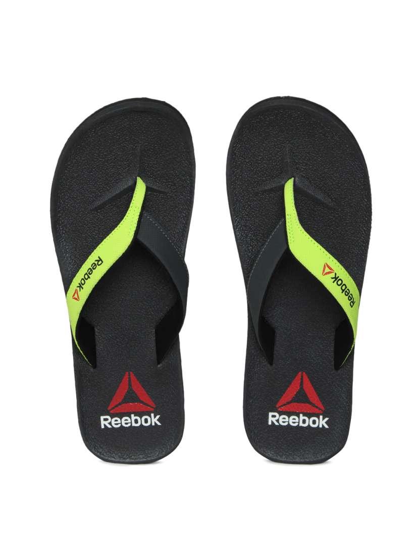 Buy Reebok Women Charcoal Grey Neon Green Adventure Colourblocked Flip Flops Flip Flops for Women 1601646 Myntra