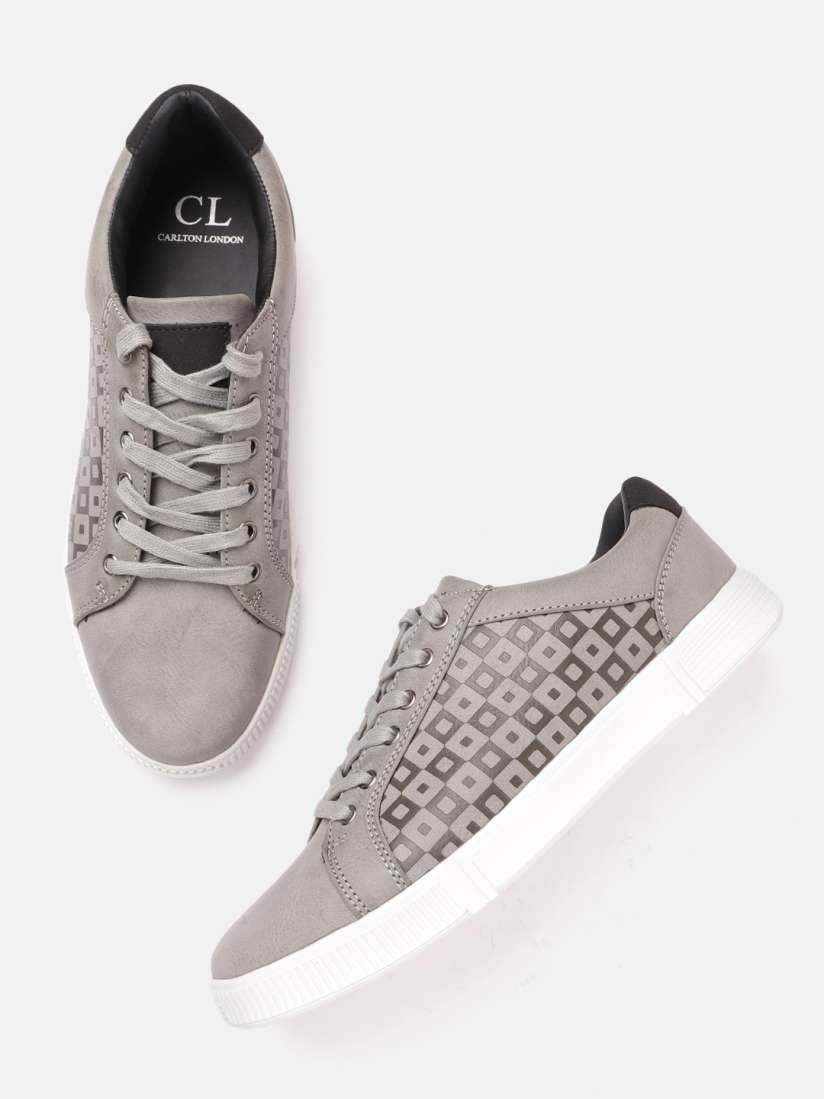 Buy Carlton London Men Grey Printed Sneakers Casual Shoes for Men 16017572 Myntra