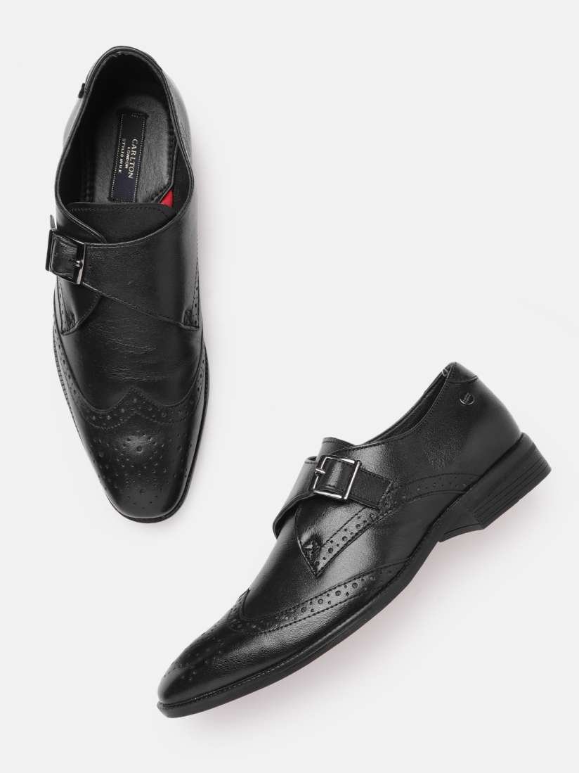 Buy Carlton London Men Black Solid Formal Monk Shoes Formal Shoes for Men 16017608 Myntra