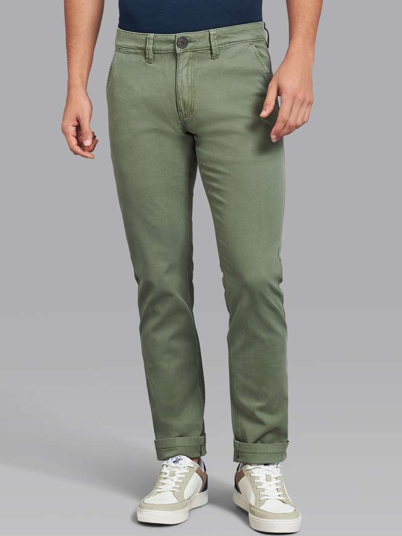 Buy Beverly Hills Polo Club Men Olive Green Solid Twill Pants Track Pants for Men 16019368 Myntra