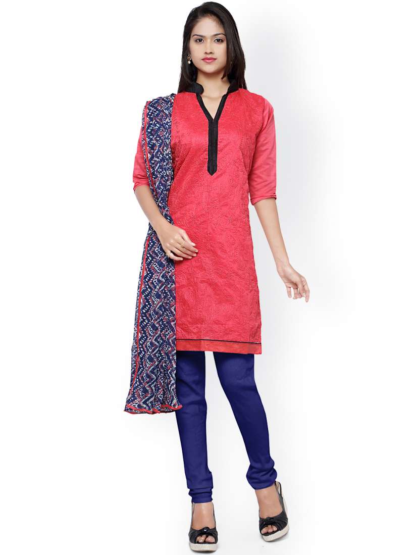 Saree mall blue and pink embroidered outlet