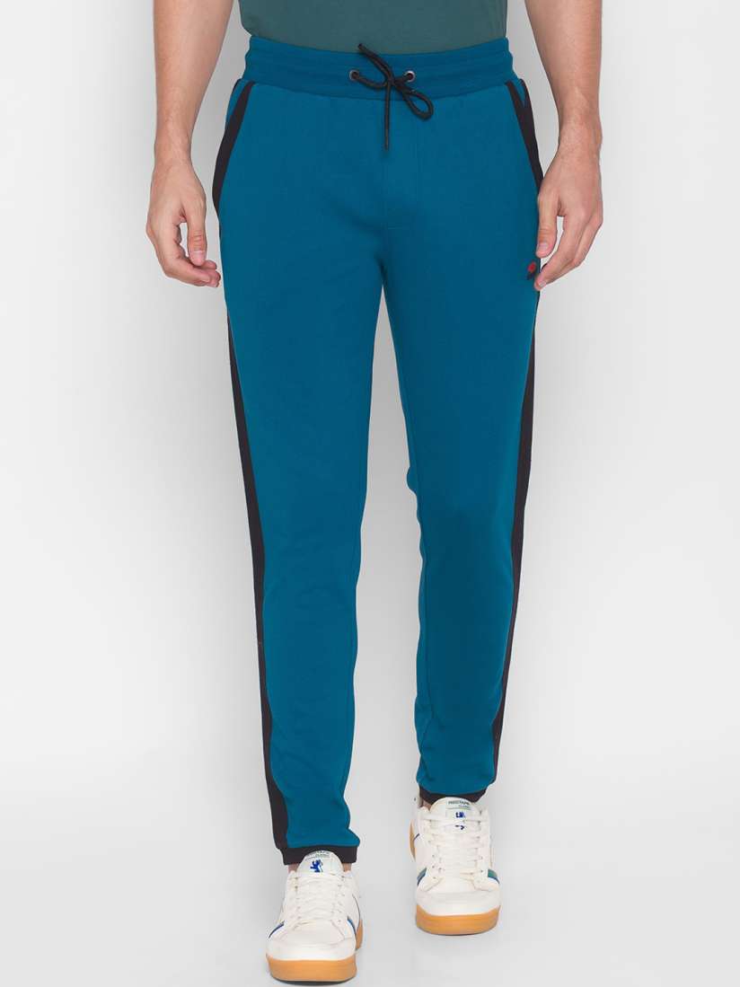 Buy Being Human Men Teal Blue Solid Joggers Track Pants for Men 16020684 Myntra