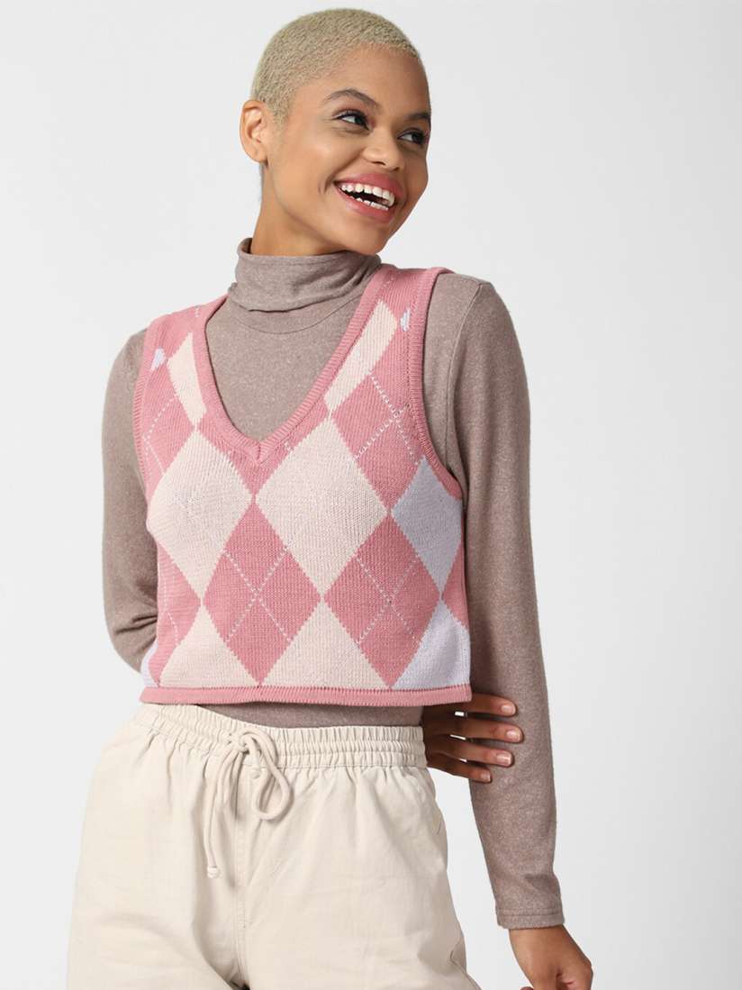 Pink sweater vest womens online
