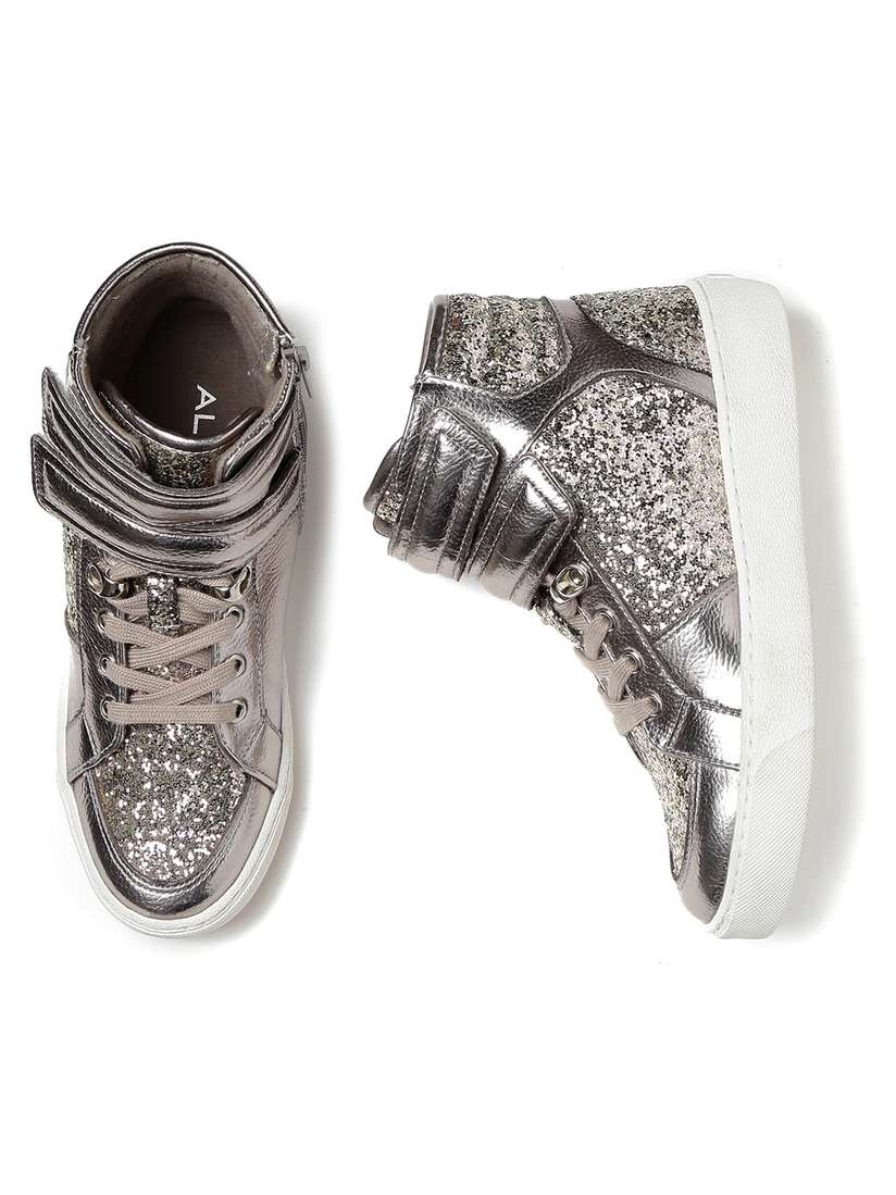 Aldo Womens Aldo Rhinestone Sneakers Aldo Shoes Aldo White Silver