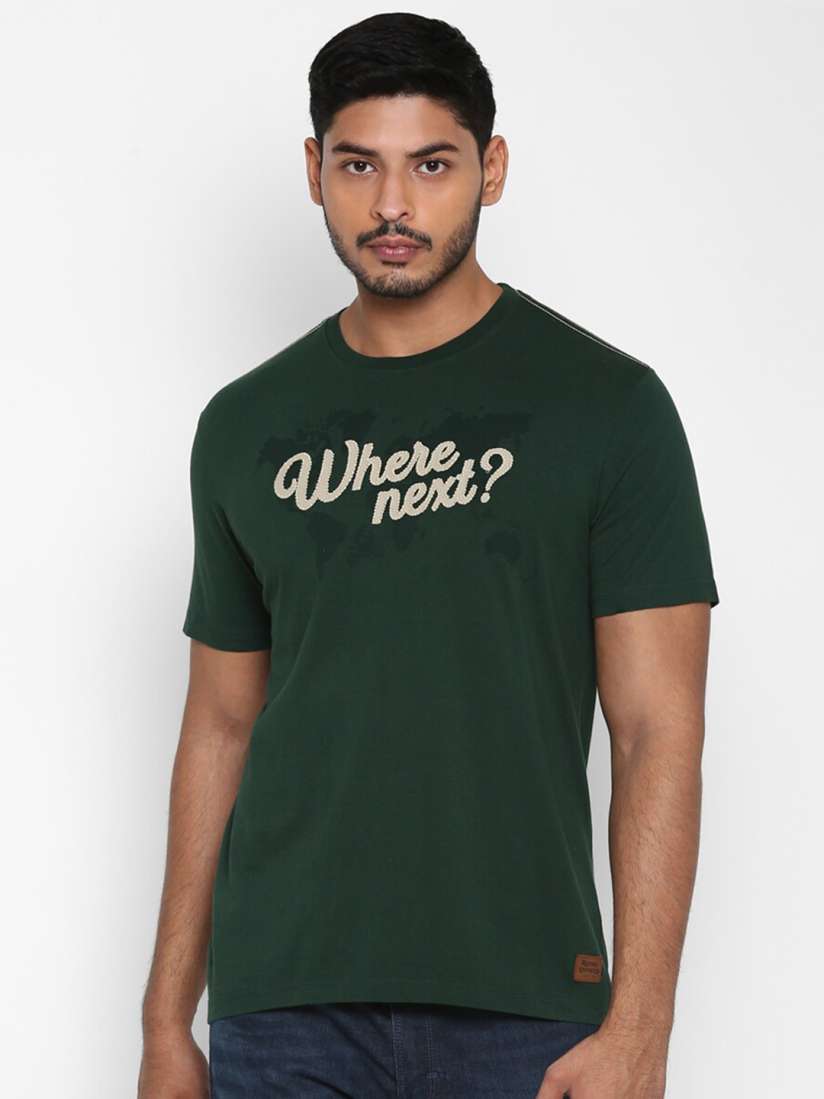 Buy Royal Enfield Men Green Black Typography Printed T shirt Tshirts for Men 16025092 Myntra
