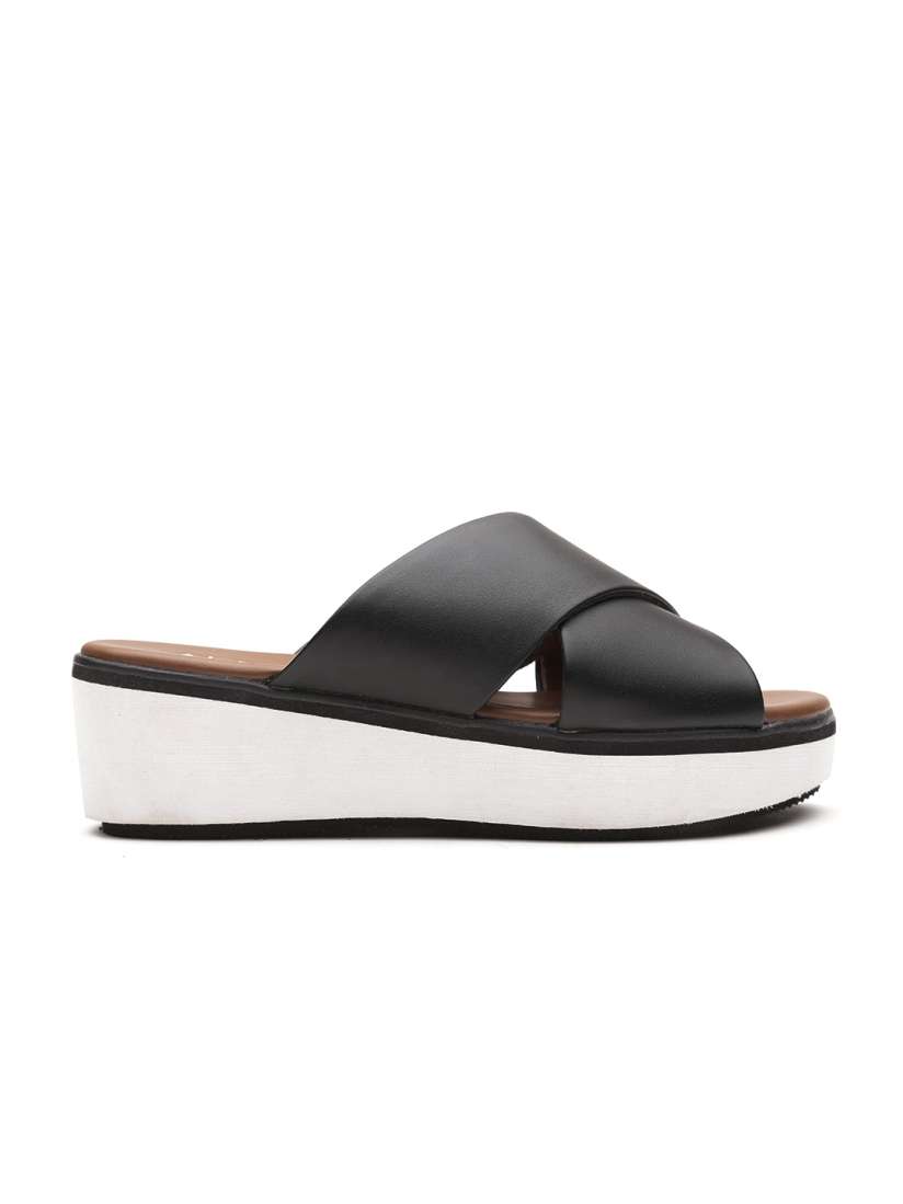 Buy ALDO Women Black Leather Flatforms Heels for Women 1602734 Myntra