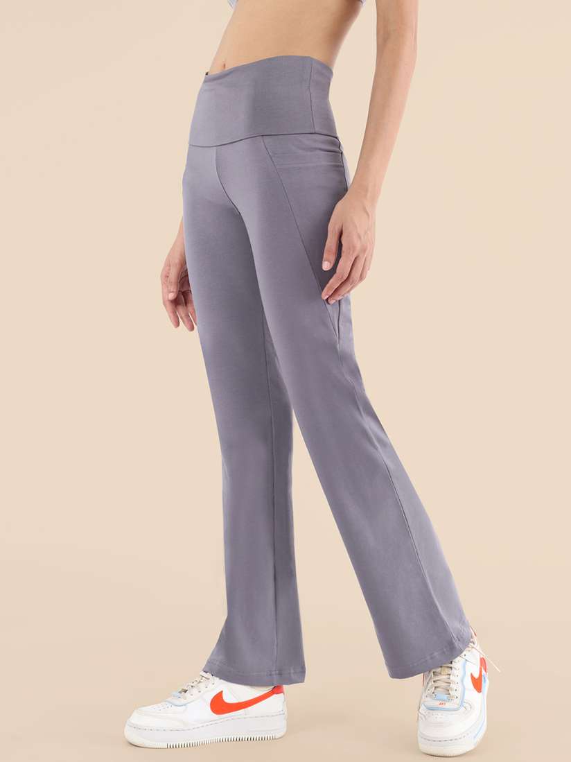 Grey cotton yoga pants hot sale