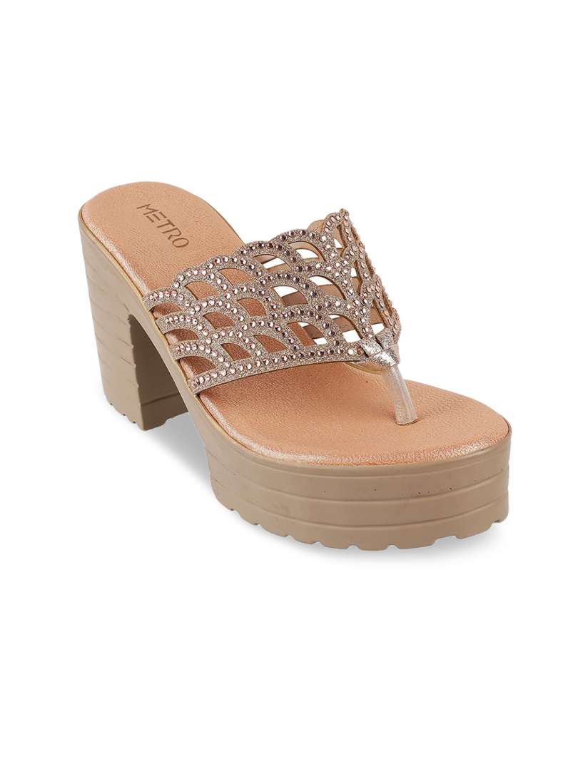 Metro golden sandals sale
