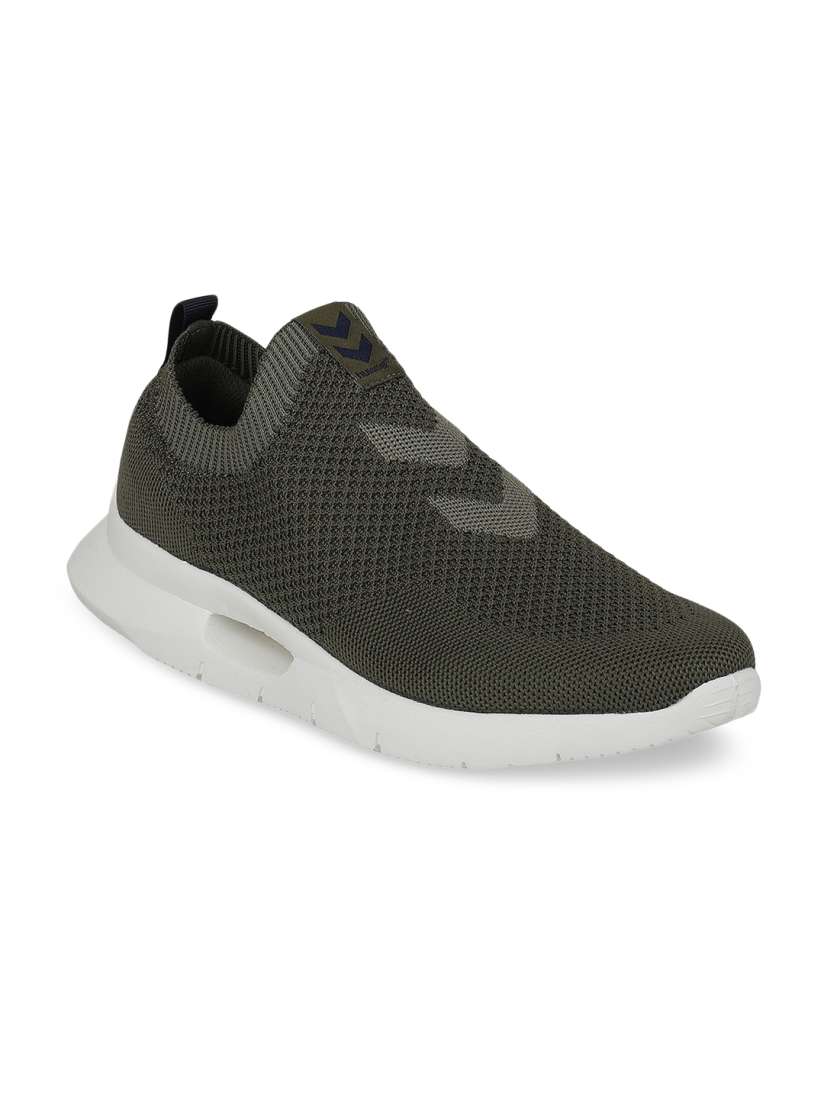 Buy hummel Men Olive Green Tatum Seamless Slip On Sneakers Casual Shoes for Men 16040716 Myntra