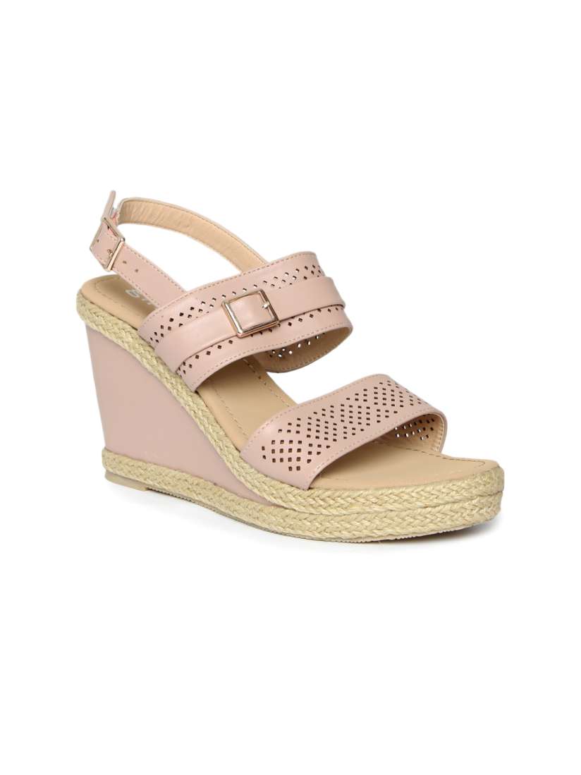 Buy Ginger by Lifestyle Women Dusty Pink Wedges with Cut Outs Heels for Women 1604226 Myntra