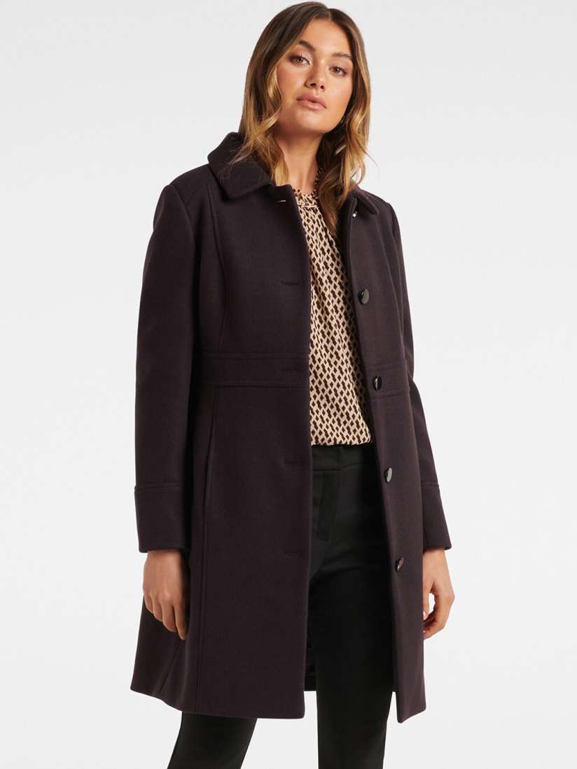 Buy Forever New Women Burgundy Solid Longline Pea Coat Coats for Women 16044804 Myntra