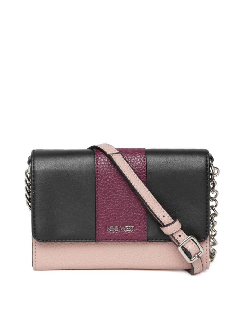 Buy Nine West Dusty Pink Black Colourblocked Sling Bag Handbags for Women 1604610 Myntra