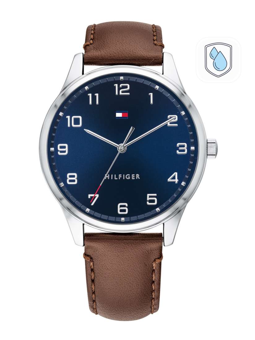 Tommy hilfiger blue leather watch on sale