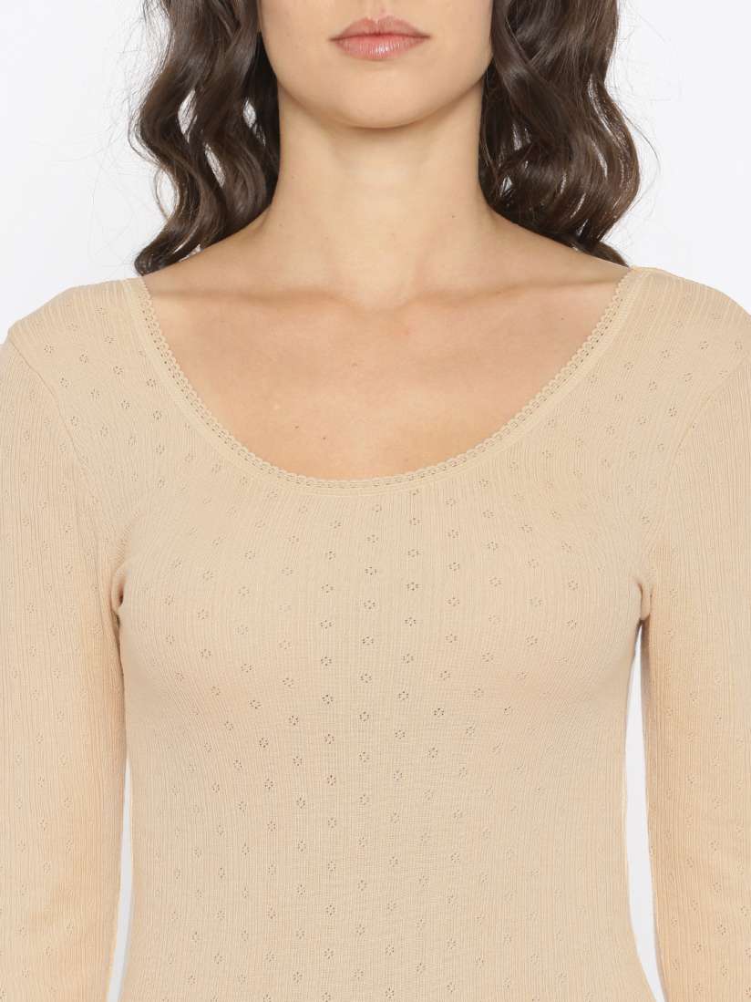 Buy Kanvin Nude Coloured Thermal Top Thermal Tops for Women 1605551 Myntra