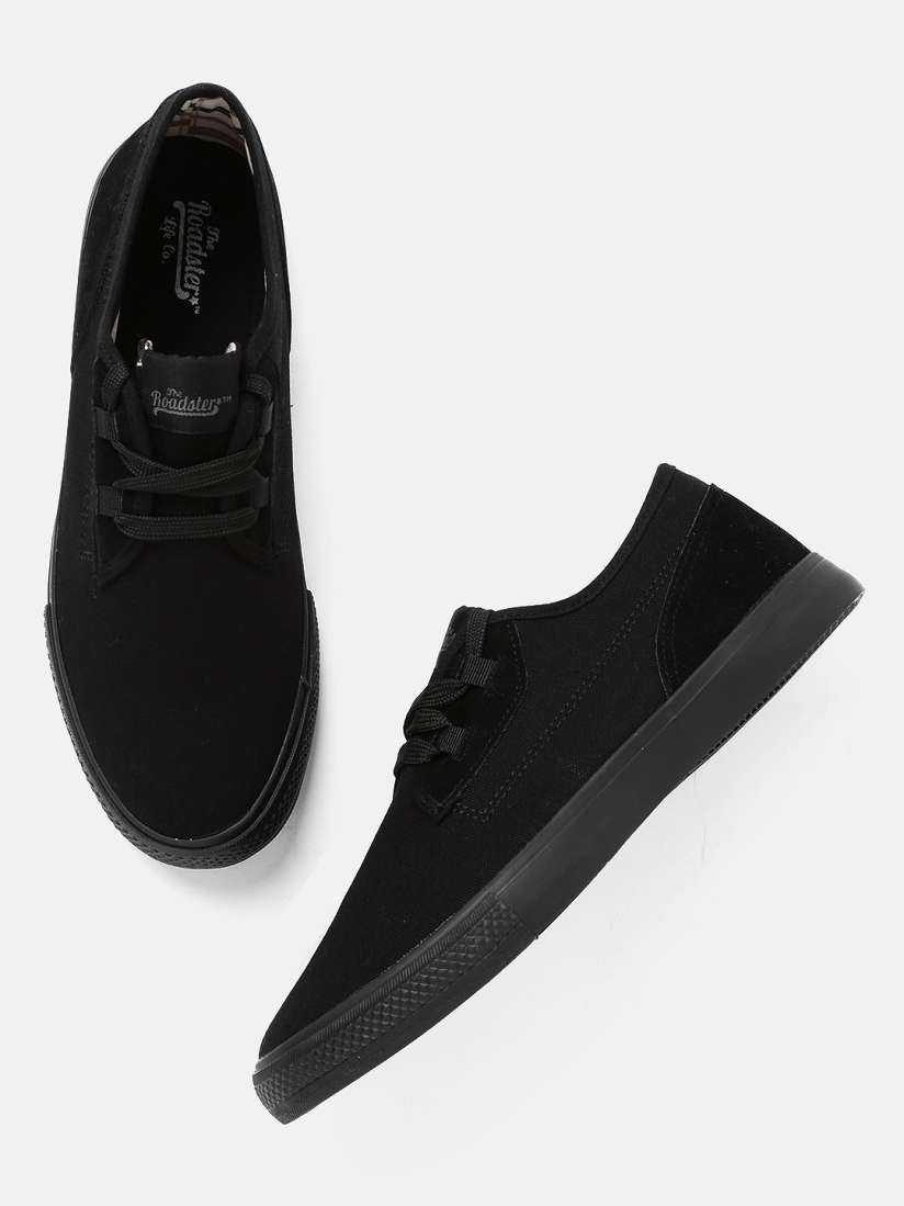 Buy Roadster Men Black Solid Regular Sneakers Casual Shoes for Men 1605690 Myntra