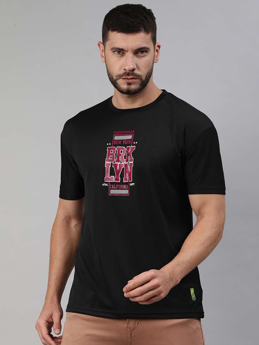 Buy abof Men Black Printed Pure Cotton T shirt Tshirts for Men 16060426 Myntra