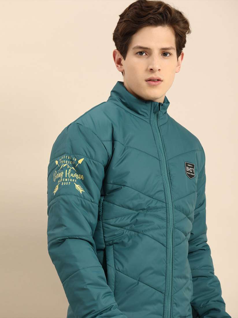 Buy Being Human Clothing Men Teal Blue Solid Lightweight Padded Jacket Jackets for Men 16061202 Myntra