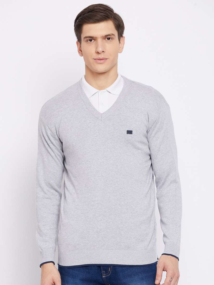 Buy Duke Men Grey Solid Woolen Pullover Sweater Sweaters for Men 16062392 Myntra
