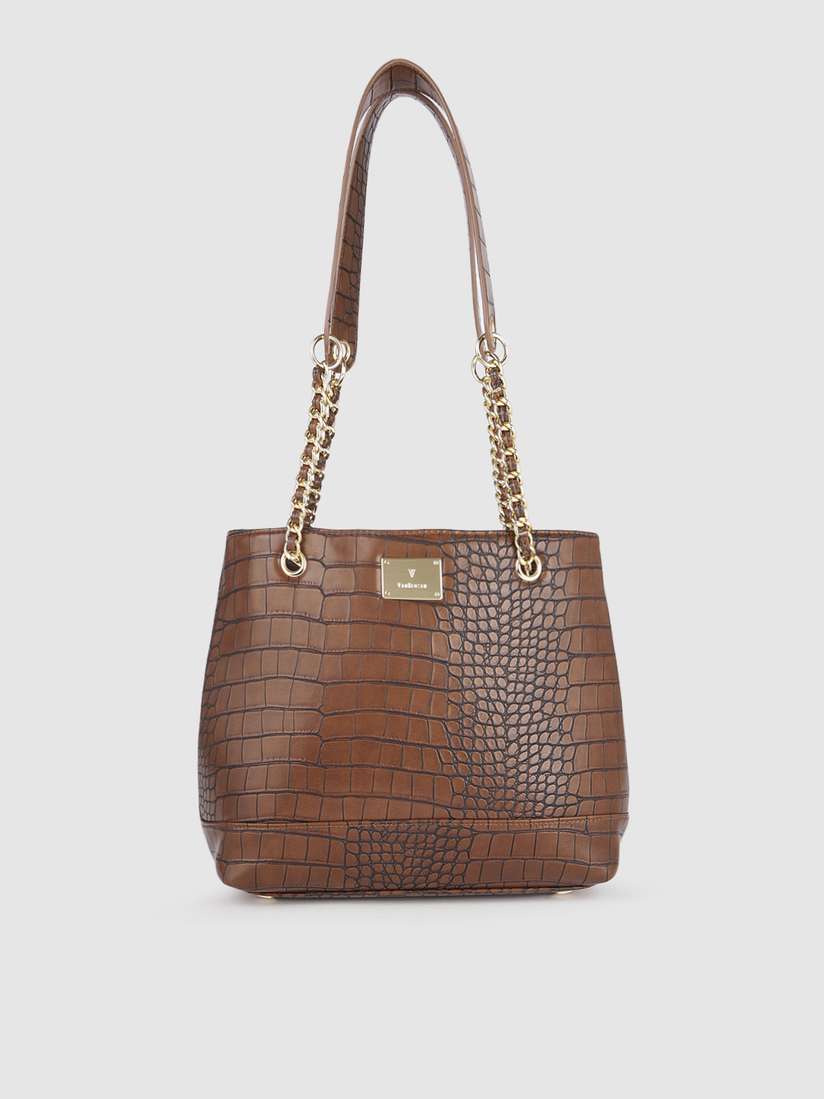 Hand Bag Van Heusen Brown Handbag Buy Van Heusen Women Brown Solid