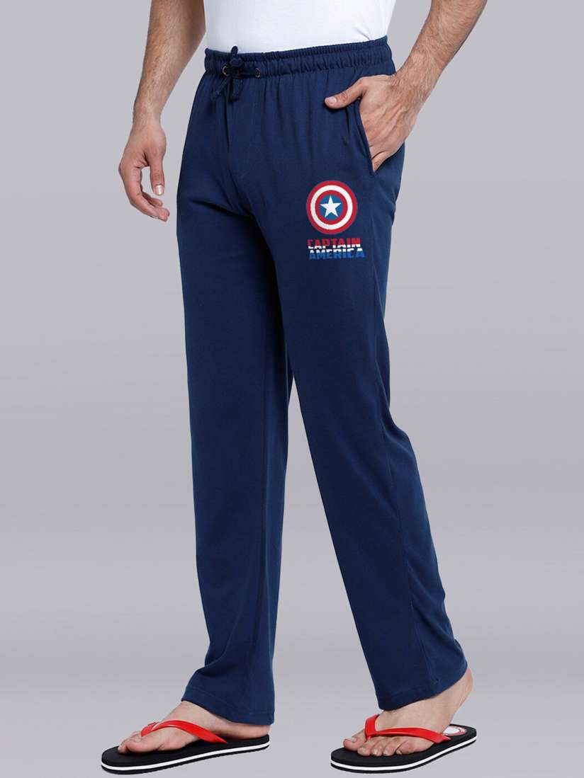 Buy Free Authority Blue Captain America Printed Pure Cotton Lounge Pants Lounge Pants for Men 16069550 Myntra