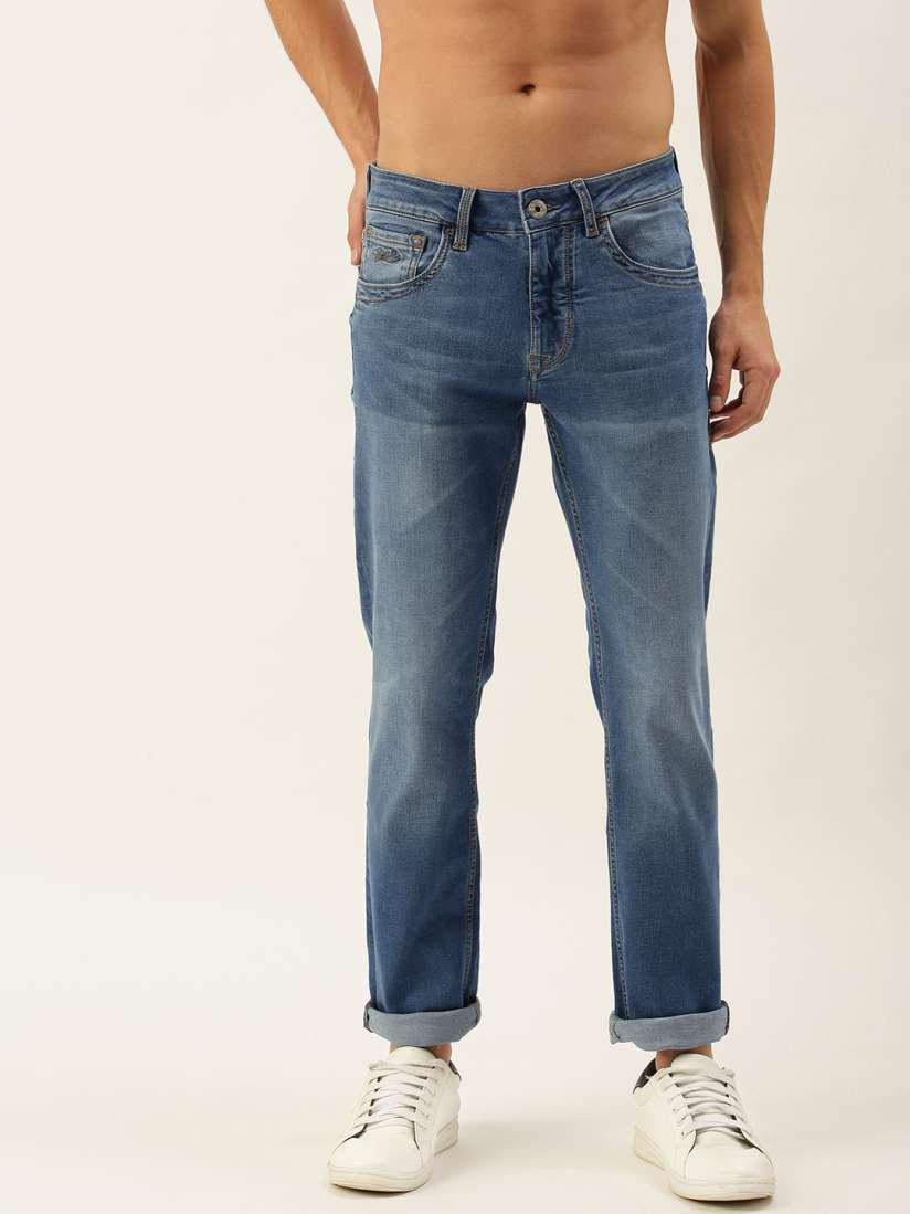 Buy Flying Machine Men Blue Michael Slim Tapered Fit Light Fade Stretchable Jeans Jeans for Men 16072420 Myntra