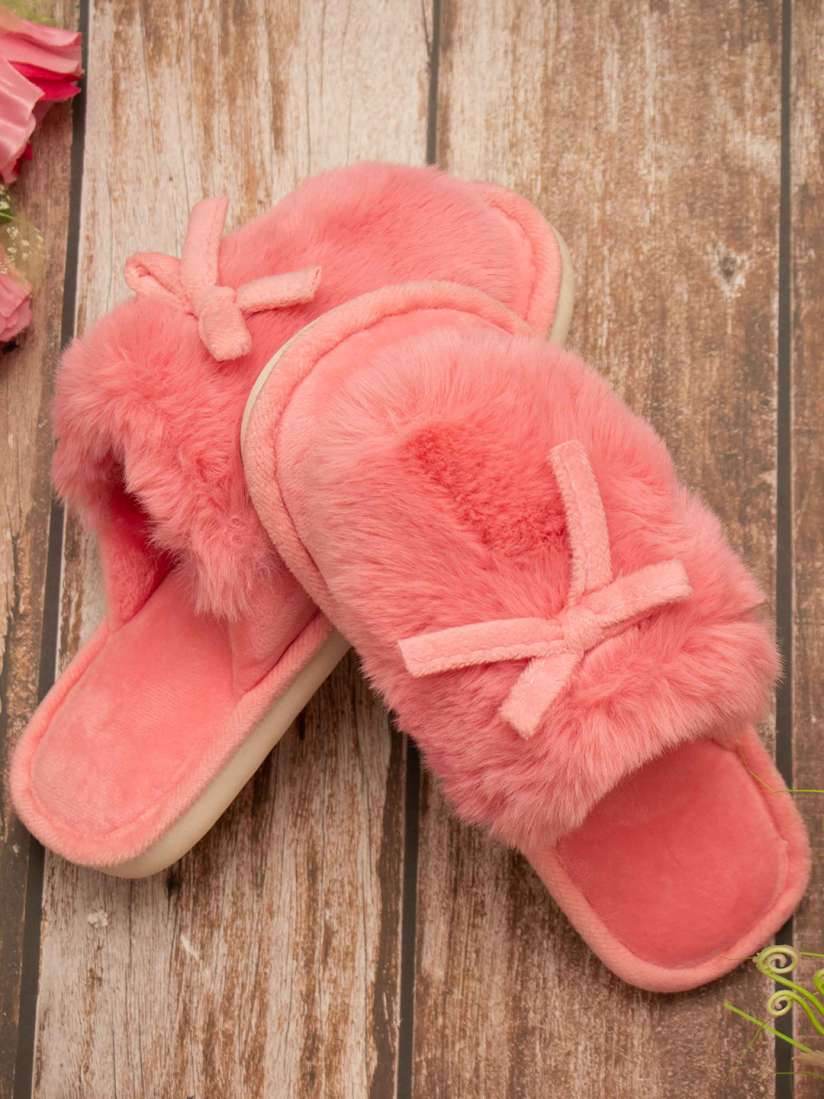 Buy Brauch Women Pink Fur Room Slippers Flip Flops for Women 16075910 Myntra