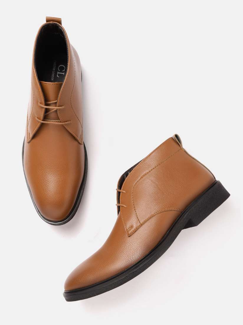 Buy Carlton London Men Tan Brown Solid Mid Top Derbys Casual Shoes for Men 16080806 Myntra