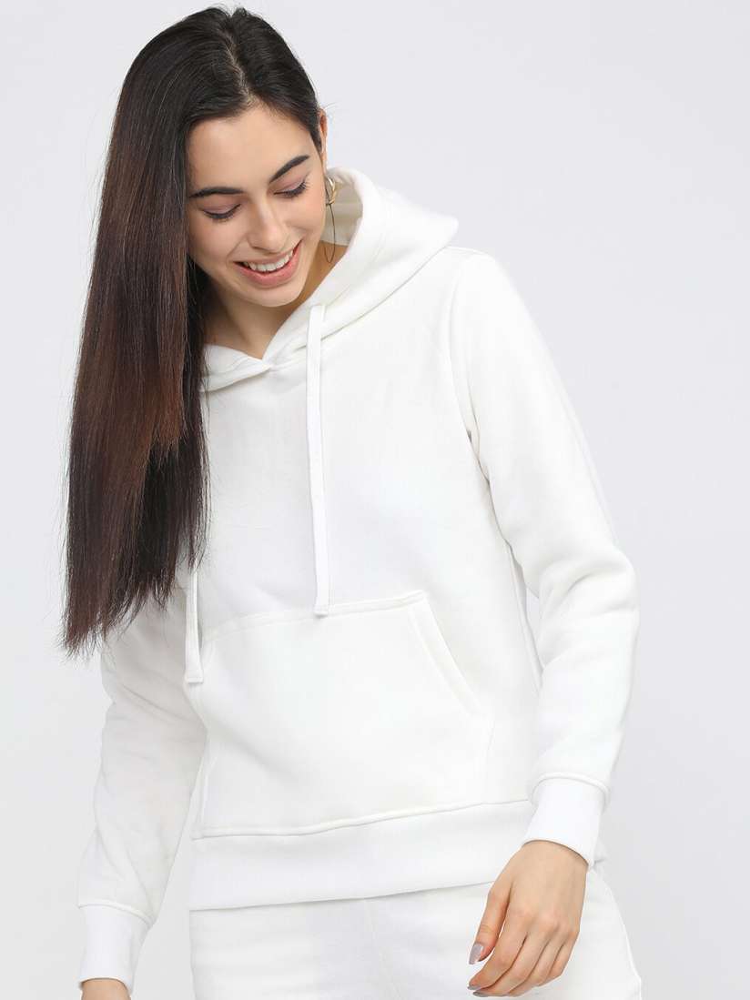 Buy Tokyo Talkies Women White Hooded Sweatshirt Sweatshirts for Women 16100948 Myntra