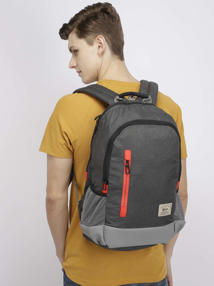 Buy Gear Unisex Black Grey Campus 8 Backpack Backpacks for Unisex 1611275 Myntra