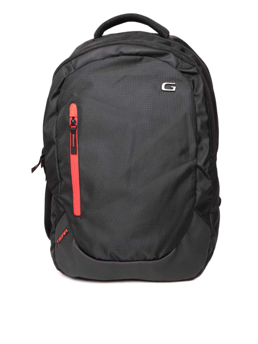 Buy Gear Unisex Black Solid Laptop Backpack Backpacks for Unisex 1611278 Myntra