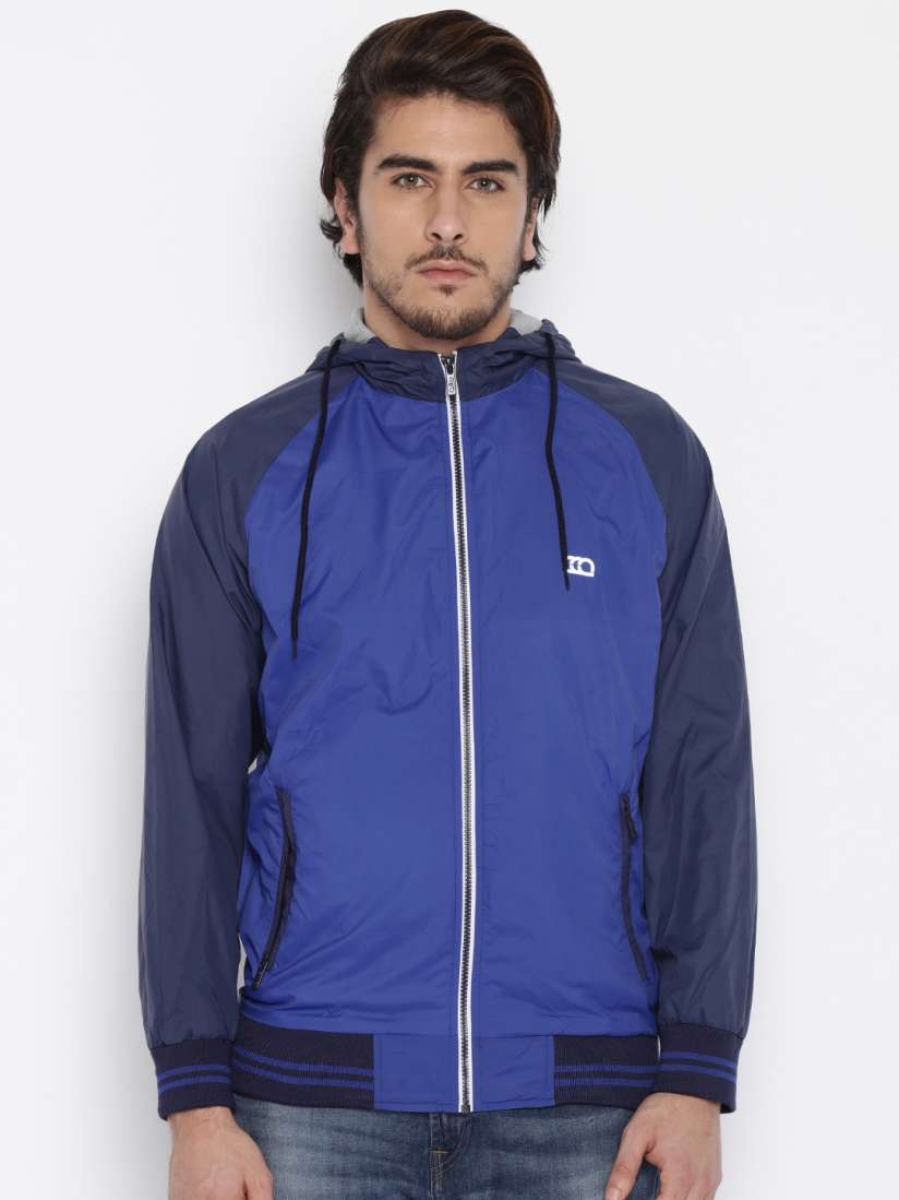 Buy Ajile By Pantaloons Navy Hooded Jacket Jackets for Men Myntra