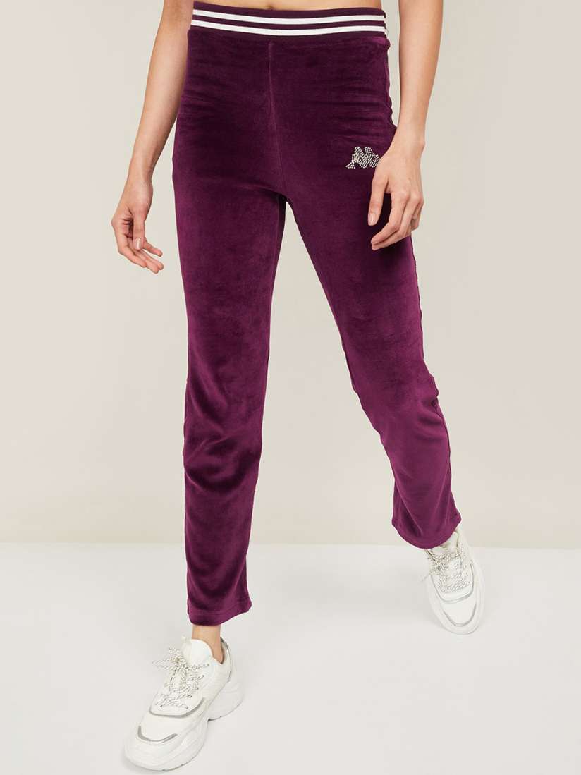 Kappa track pants purple outlet