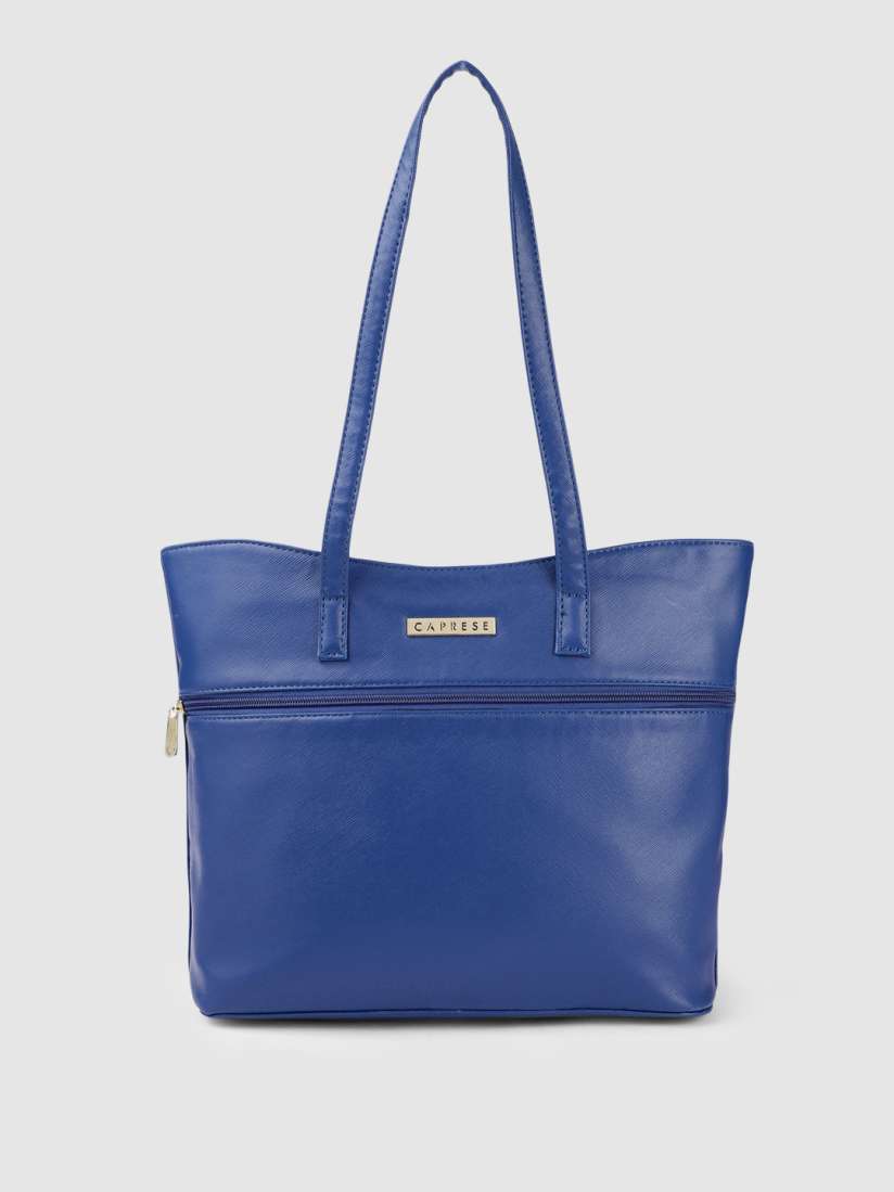Buy Caprese Navy Blue PU Structured Shoulder Bag Handbags for Women 16123412 Myntra