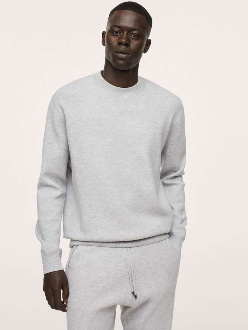 Buy MANGO MAN Men Grey Melange Solid Pullover Sweater Sweaters for Men 16124476 Myntra