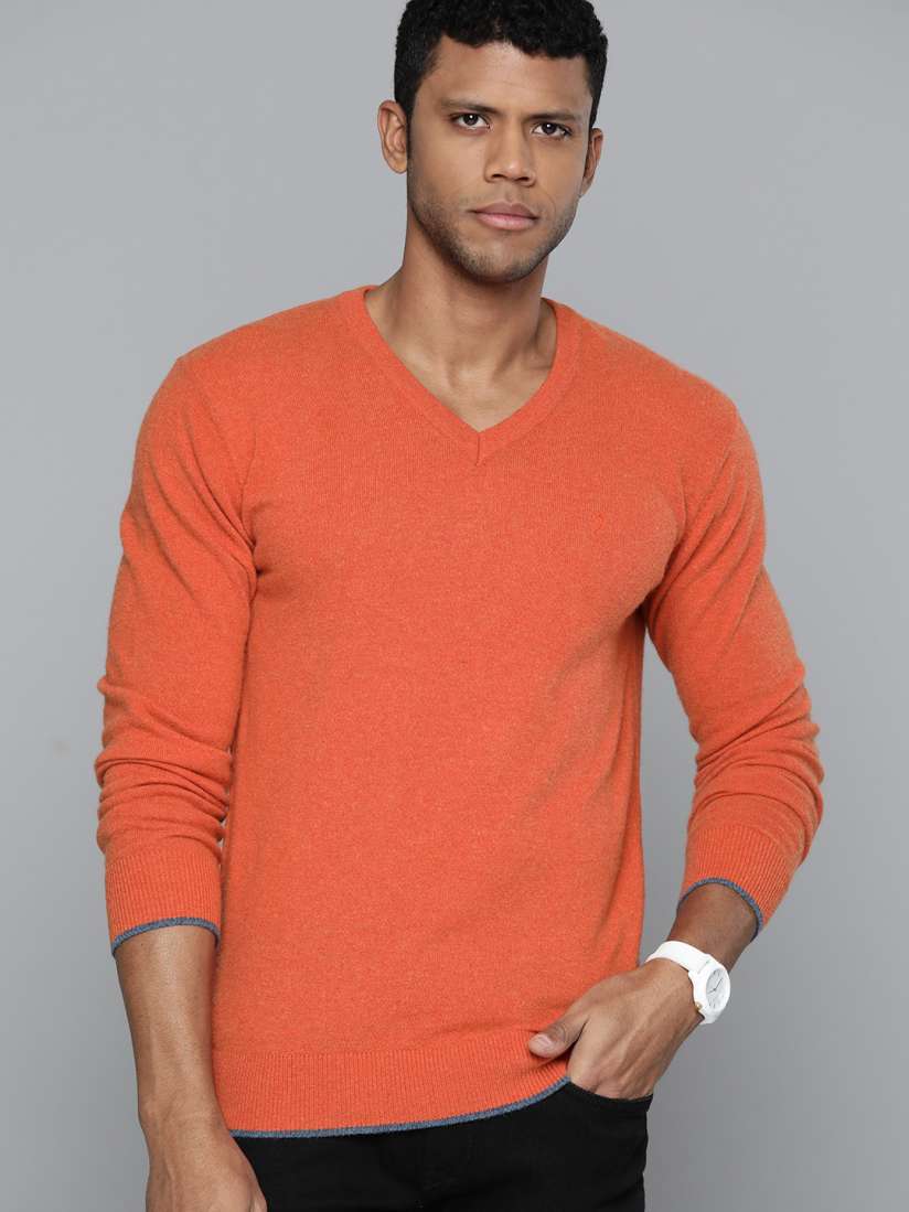 Buy Indian Terrain V Neck Full Sleeves Pullover Sweaters for Men 16134702 Myntra