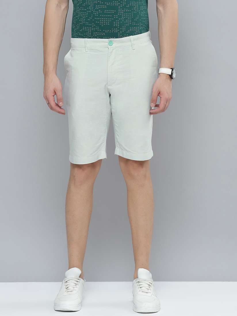 Buy Indian Terrain Men Mint Green Solid Slim Fit Chino Shorts Shorts for Men 16136520 Myntra