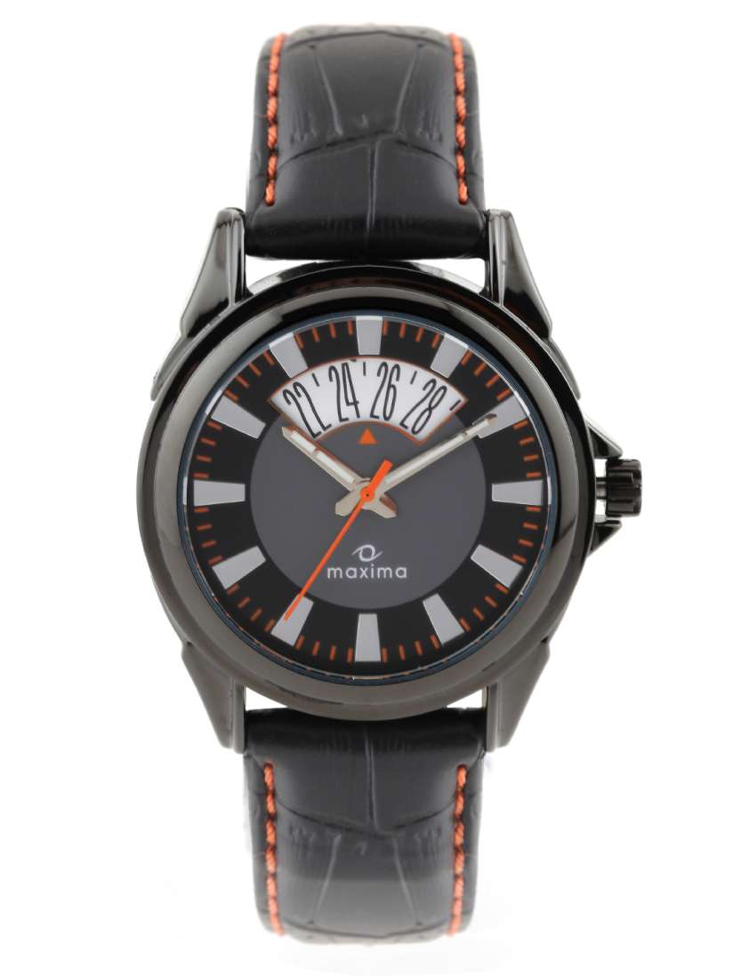 Buy maxima Attivo Men Black Grey Dial Watch 35871LAGB Watches for Men 1614712 Myntra