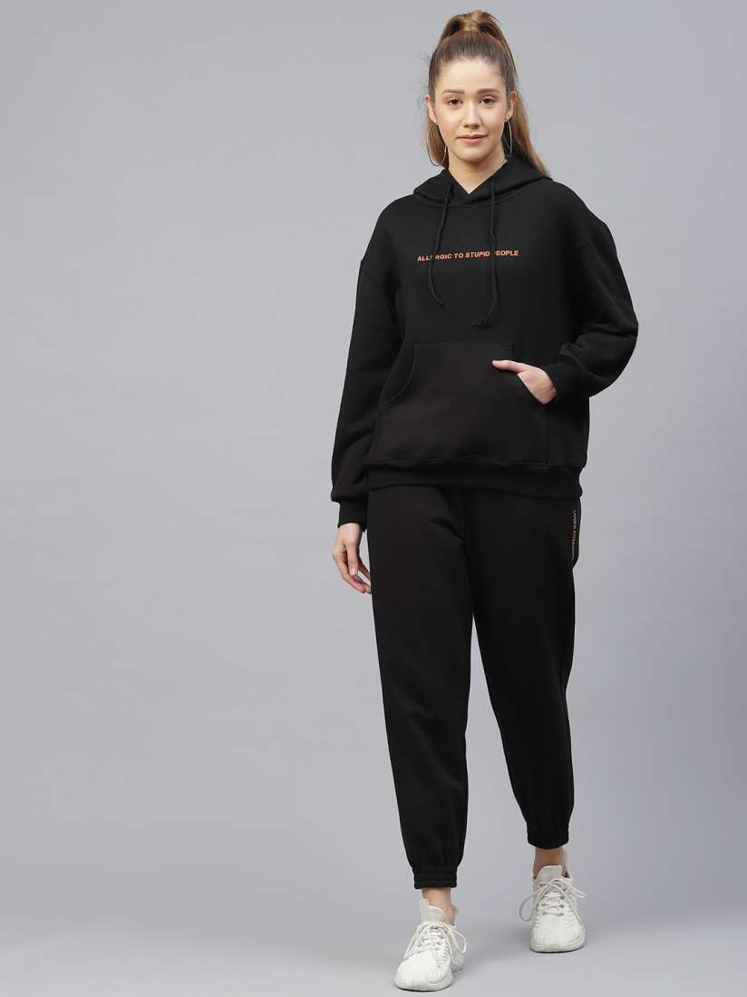Black tracksuit womens outlet