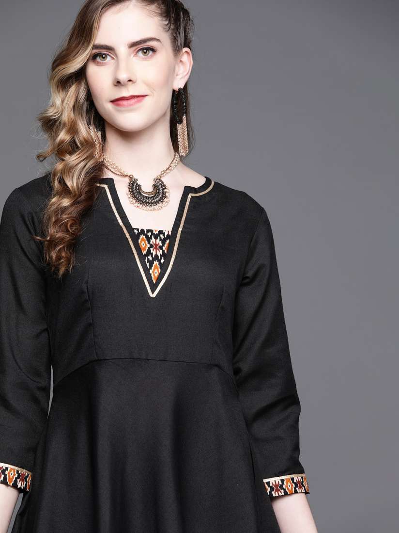 Inddus black anarkali hotsell