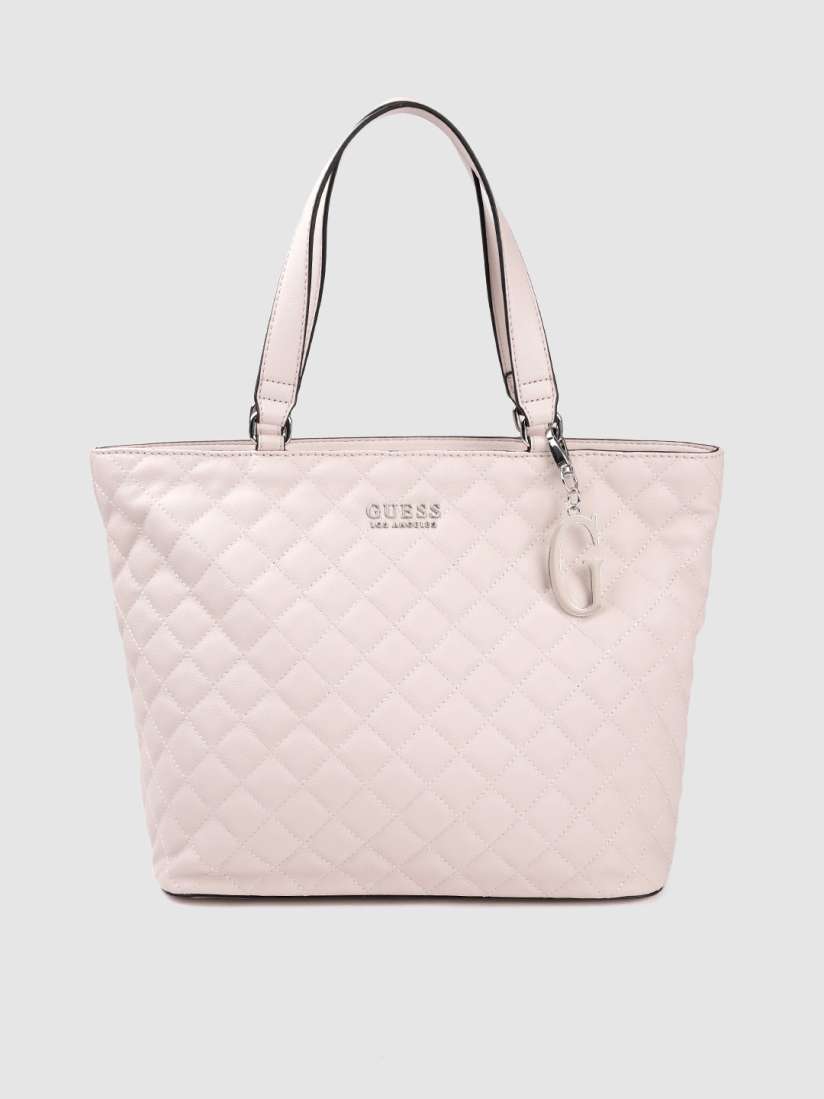 Buy GUESS Light Pink Quilted Structured Shoulder Bag Handbags for Women 16164666 Myntra
