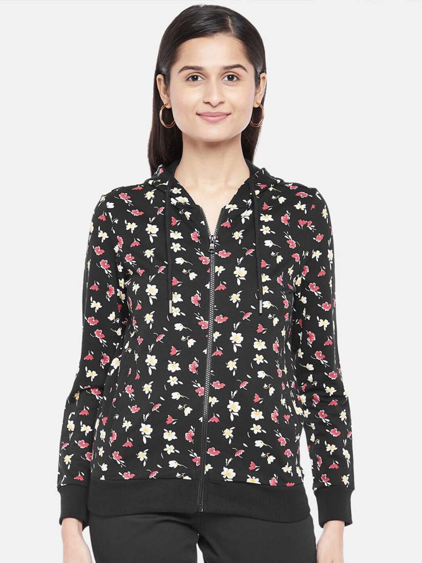 Buy Honey by Pantaloons Women Black Printed Sweatshirt Sweatshirts for Women 16164764 Myntra