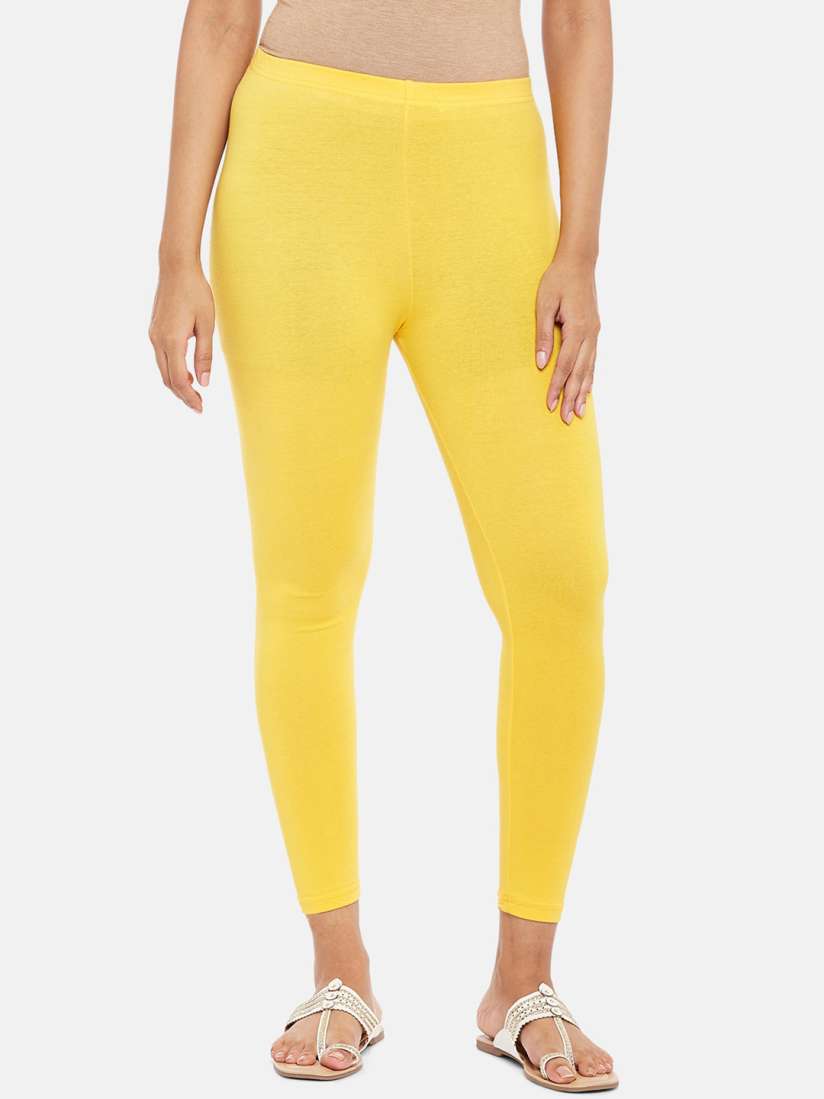 Buy RANGMANCH BY PANTALOONS Women Yellow Solid Ankle Length Leggings Leggings for Women 16172370 Myntra