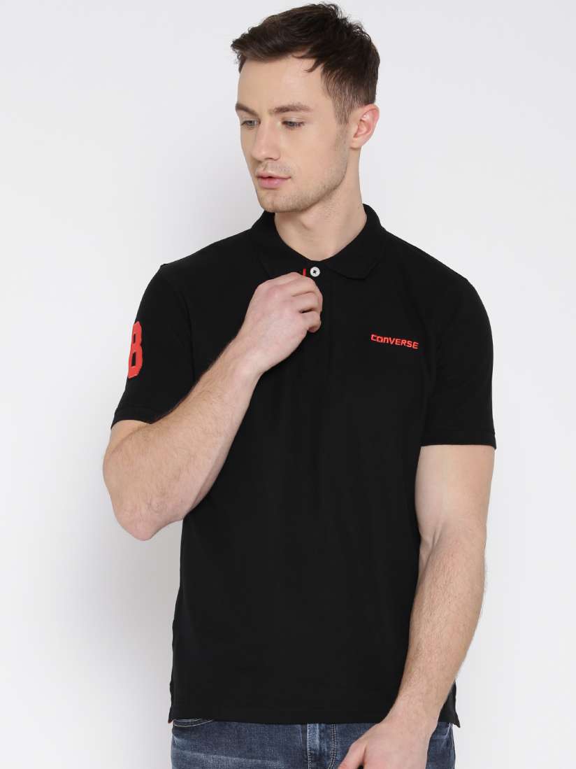 Converse polo solid men's t shirt deals