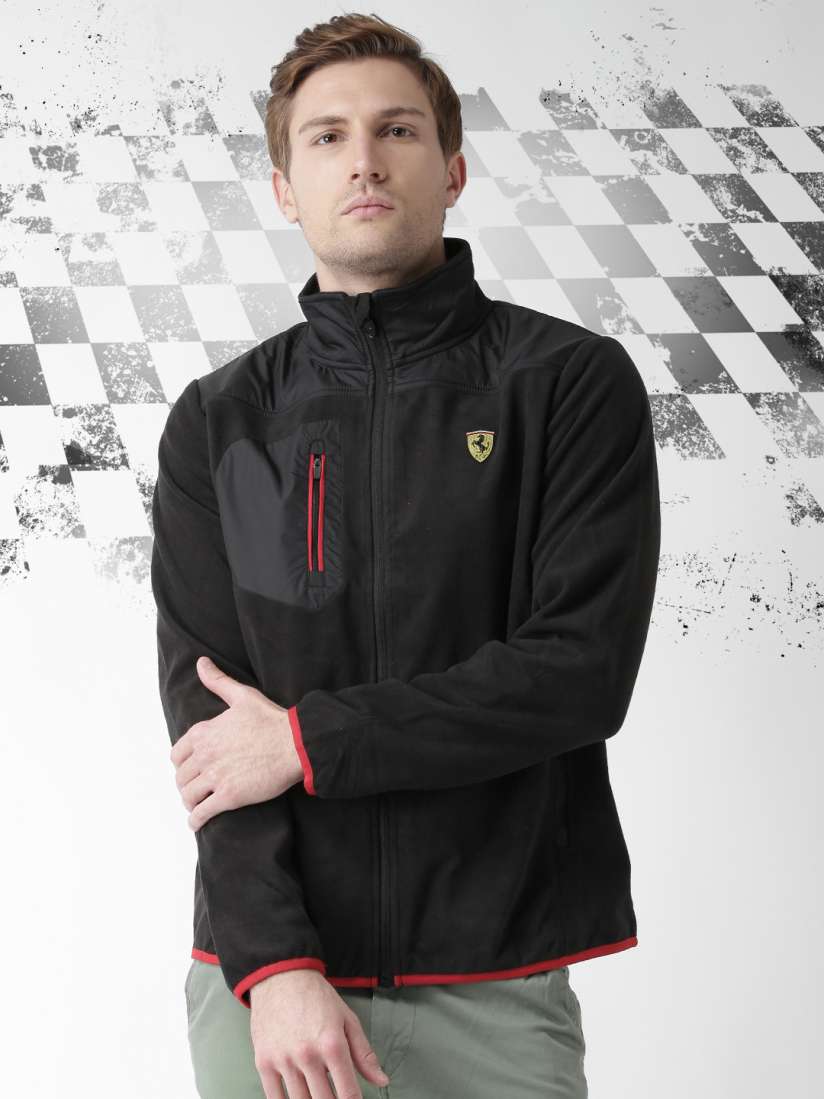 Buy Ferrari Black SF Polar Fleece Jacket Jackets for Men 1617985 Myntra