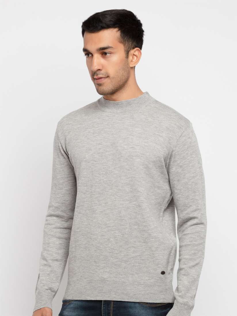 Buy Status Quo Men Grey Acrylic Pullover Sweater Sweaters for Men 16182472 Myntra