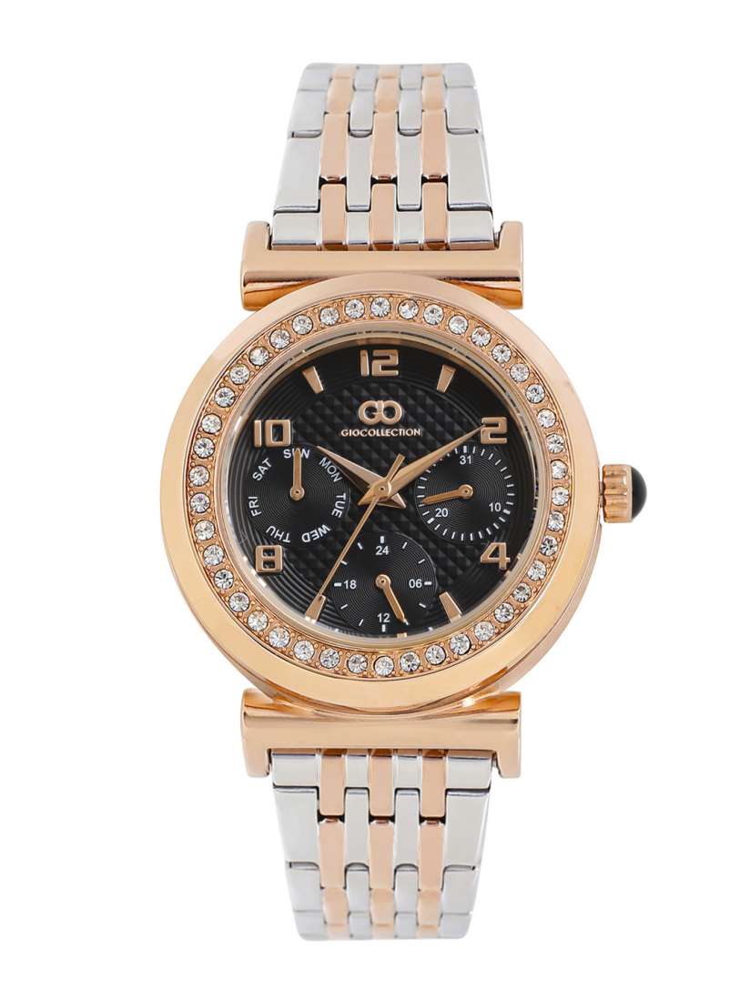 Buy GIO COLLECTION Women Black Multifunction Analogue Watch G2021 77 Watches for Women 1618509 Myntra